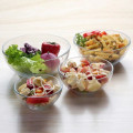 Haonai High quality and cheap printing color glass bowl for fruit 6pcs salad bowl